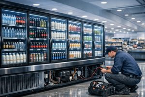 علت اتومات نکردن یخچال ویترینی
